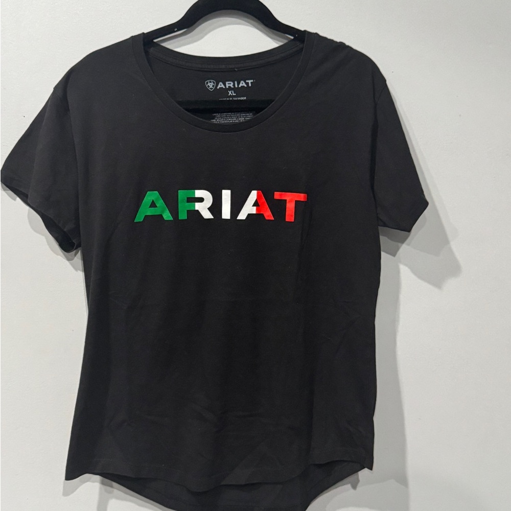 Ariat Black Tee with Multicolor Logo